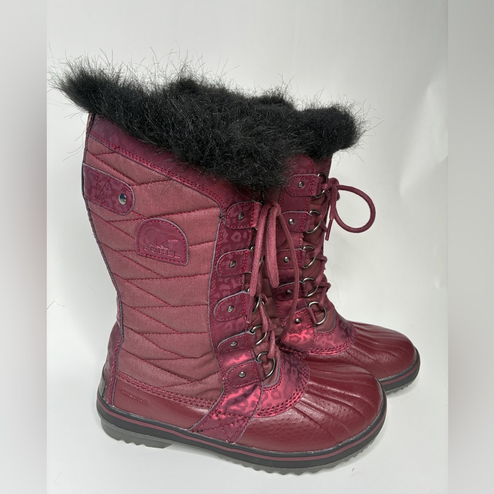 Sorel Tofino II Burgundy Winter Waterproof NL3072-624 Boots For Women Size 8